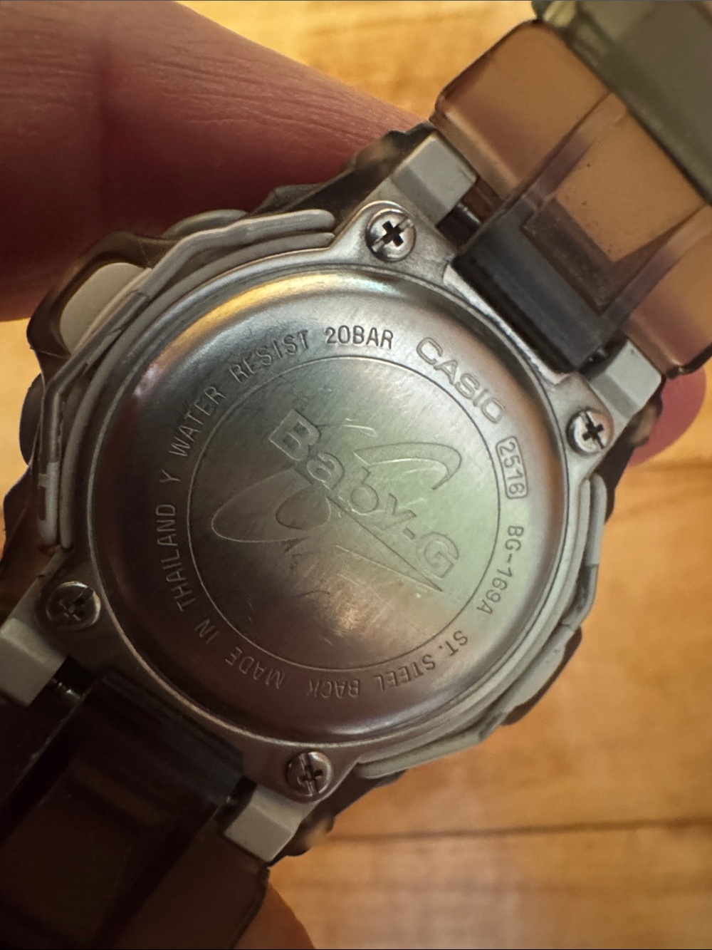 Casio Baby-G Translucent Gray Digital Sport Watch - Picture 3 of 3